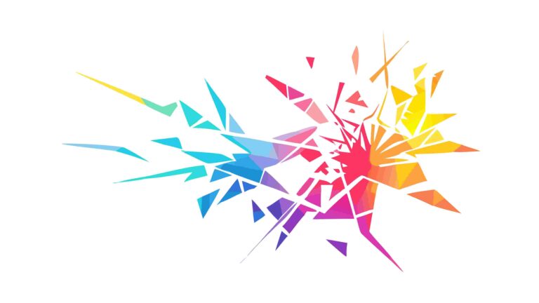 Abstract Burst of Vibrant Colors and Dynamic Shapes, vector design Generative AI