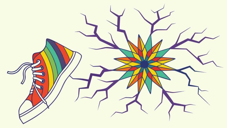 Colorful Sneaker with Abstract Paint Splatter Design, vector design Generative AI
