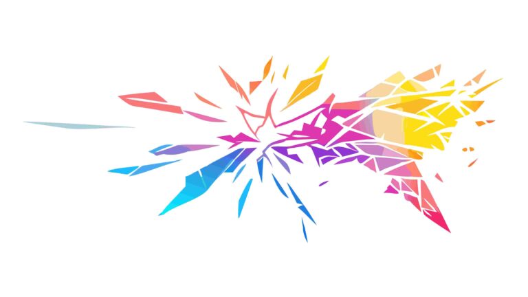 Abstract Explosive Burst of Colorful Geometric Shards, vector design Generative AI