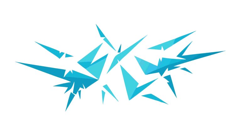 Abstract Ice or Crystal Fragments in Blue Tones, vector design Generative AI