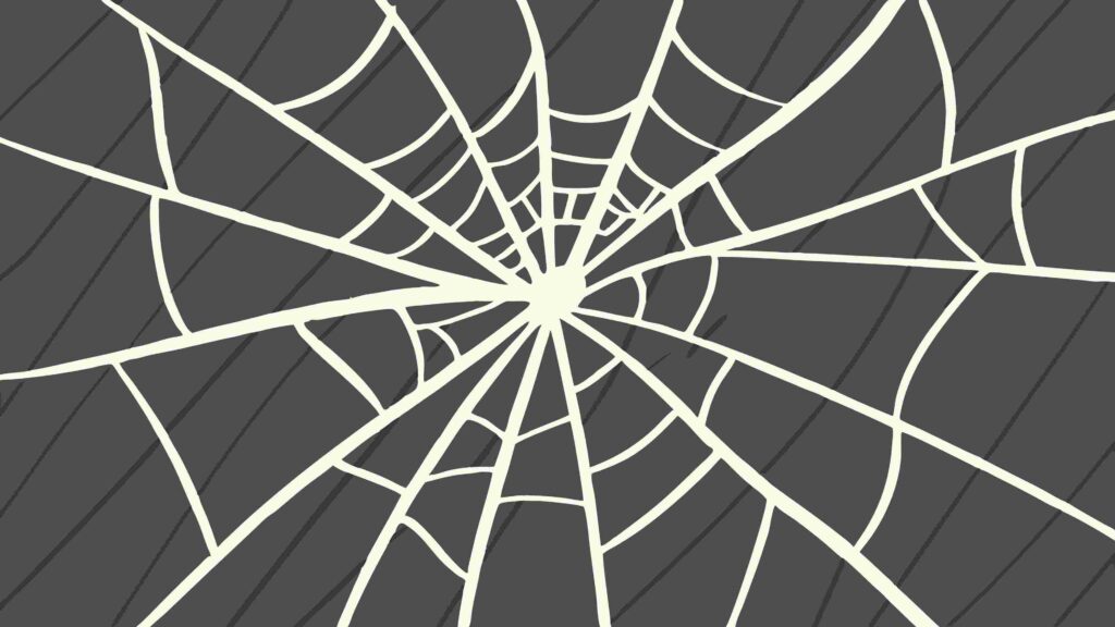 Dark and Grungy Spiderweb Pattern Background, vector design Generative AI