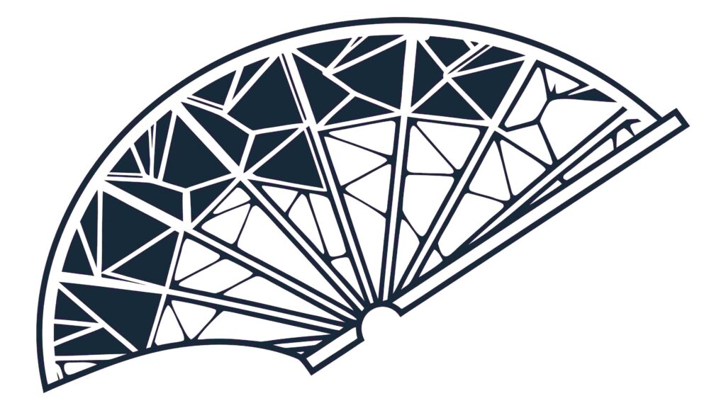 Abstract Geometric Fan Design Element or Symbol, vector design Generative AI