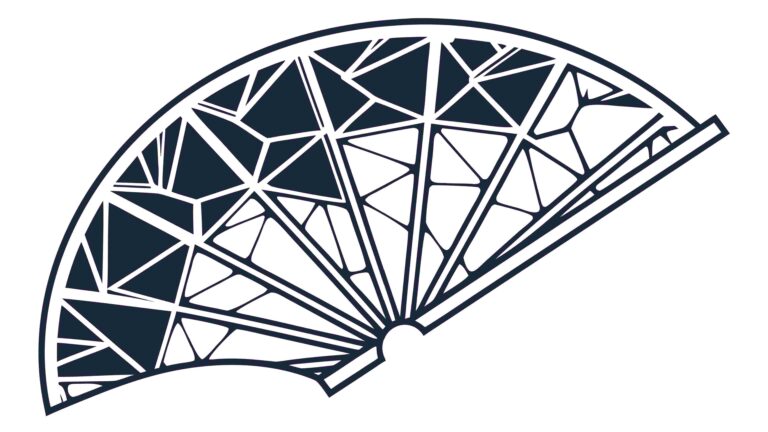 Abstract Geometric Fan Design Element or Symbol, vector design Generative AI