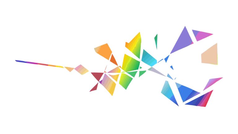 Abstract Explosive Burst of Colorful Geometric Fragments, vector design Generative AI