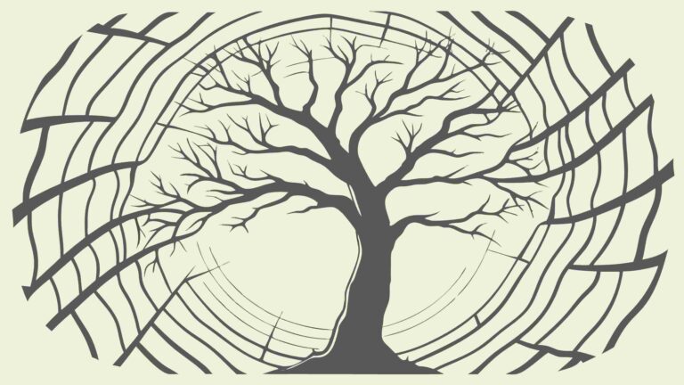 Swirling Tree of Life with Intricate Root System, vector design Generative AI