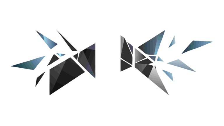 Abstract Geometric Crystal Shards Cluster in Blue, vector design Generative AI