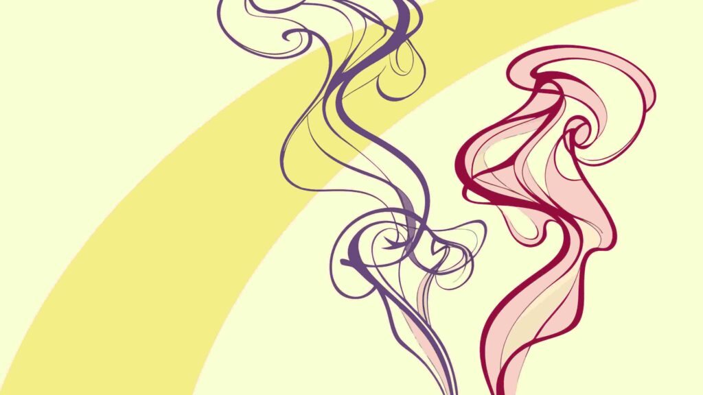 Flowing Abstract Smoke or Vapor in Warm Tones, vector design Generative AI