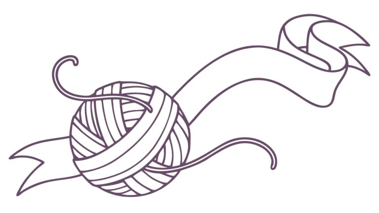 Abstract Yarn Ball and Flowing Ribbon Design, vector design Generative AI