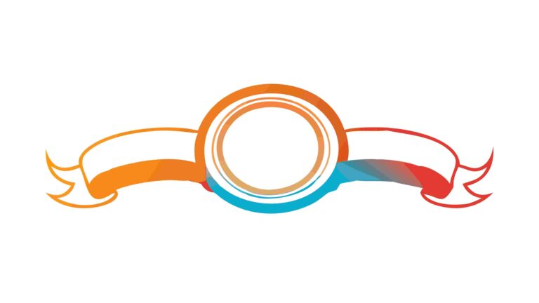 Bold Circular Ribbon Banner Design Element, vector design Generative AI