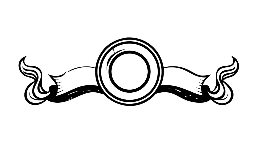 Ornate Circular Scroll Banner with Flourish Details, vector design Generative AI