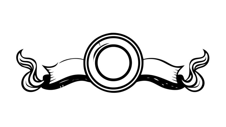 Ornate Circular Scroll Banner with Flourish Details, vector design Generative AI