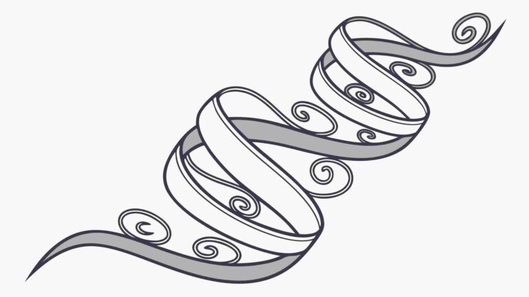 Abstract Swirling Ribbon or Spiral Design Element, vector design Generative AI