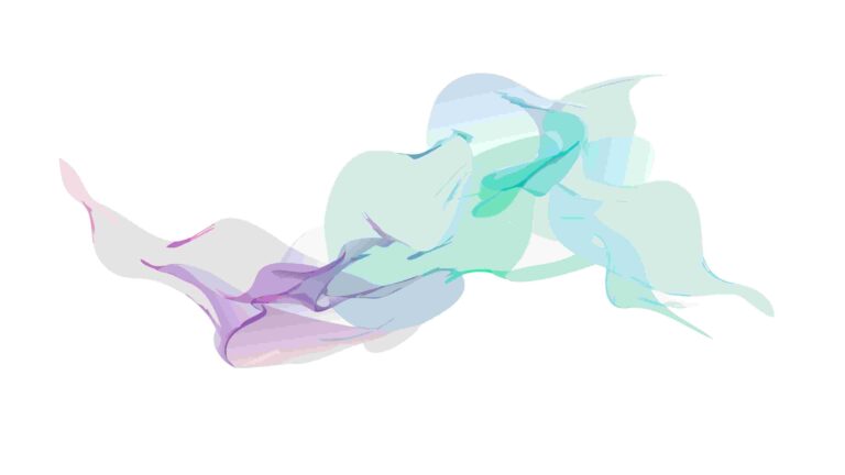 Abstract Flowing Smoke or Energy Trails in Blue Tones, vector design Generative AI