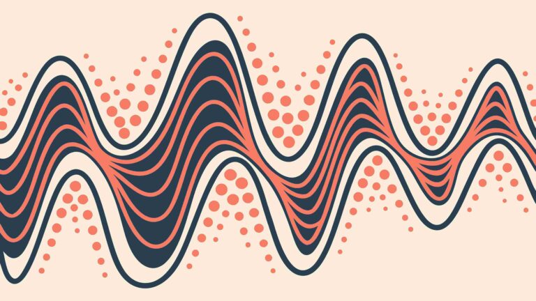 Dynamic Wavy Pattern with Abstract Geometric Lines, vector design Generative AI