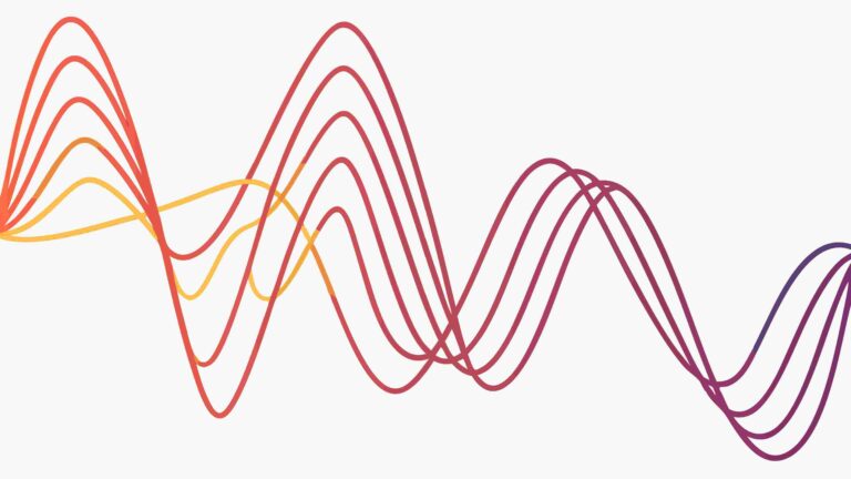 Fluid Wavy Lines Abstract Pattern in Warm Hues, vector design Generative AI