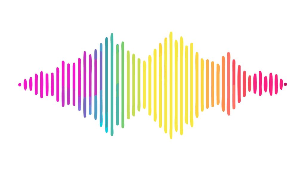 Multicolored Gradient Sound Wave Abstract Graphic, vector design Generative AI