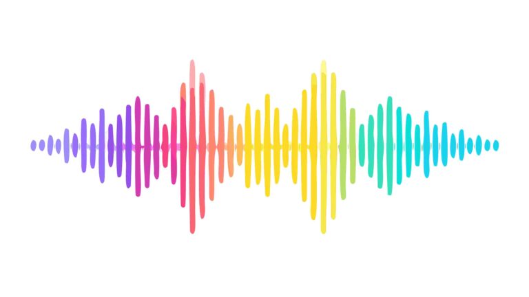 Dynamic Rainbow Sound Wave Visualizer Element, vector design Generative AI