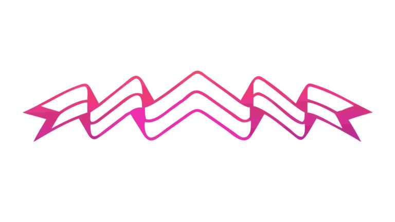 Dynamic Wavy Ribbon Banner in Pink Hues, vector design Generative AI