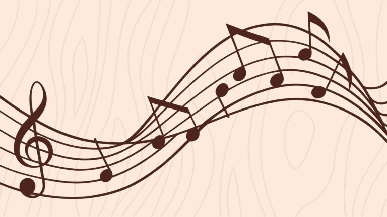 Dark Music Notes on Stave for Dramatic Themes, vector design Generative AI
