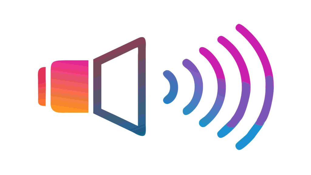 Gradient Speaker Volume Icon with Sound Waves, vector design Generative AI