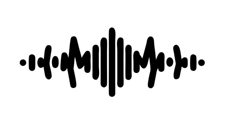 Minimalist Dot Matrix Sound Wave Visualizer, vector design Generative AI