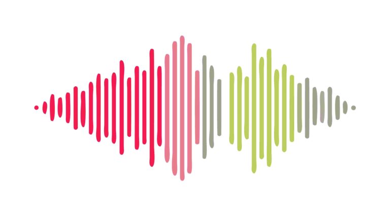 Vibrant Green and Pink Sound Wave Visualizer, vector design Generative AI