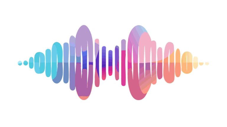 Abstract Digital Sound Wave with Color Gradients, vector design Generative AI