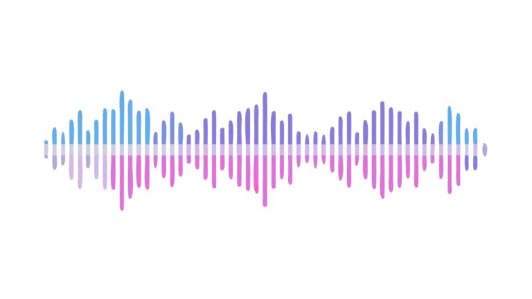 Horizontal Sound Wave Visualizer with Soft Tones, vector design Generative AI