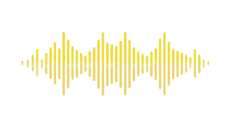 Bright Yellow Sound Wave Audio Visualizer, vector design Generative AI