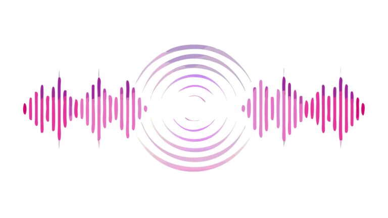 Circular Sound Waves with Gradient Pulse Graphic, vector design Generative AI