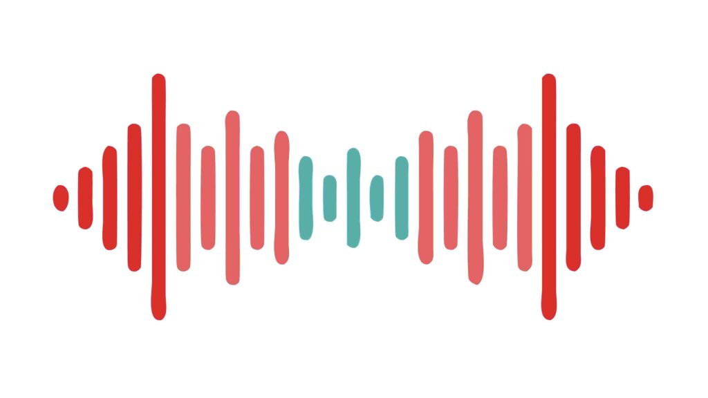 Vibrant Red and Blue Equalizer Bars Visualizer, vector design Generative AI