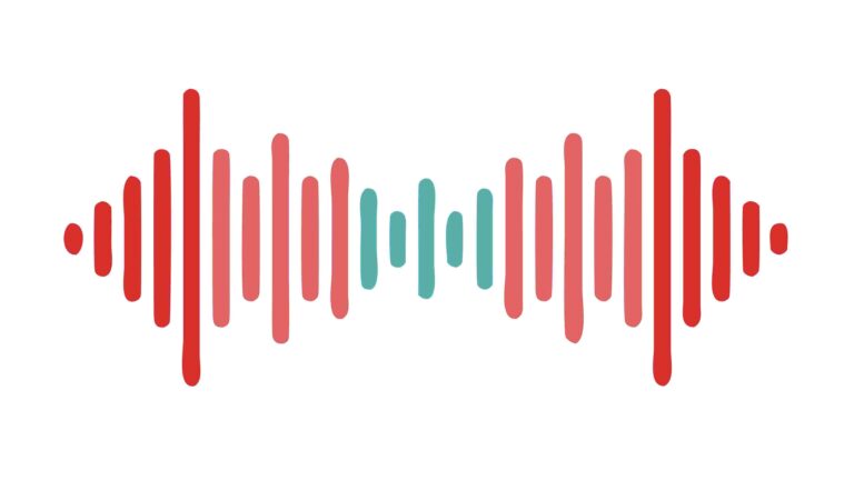 Vibrant Red and Blue Equalizer Bars Visualizer, vector design Generative AI