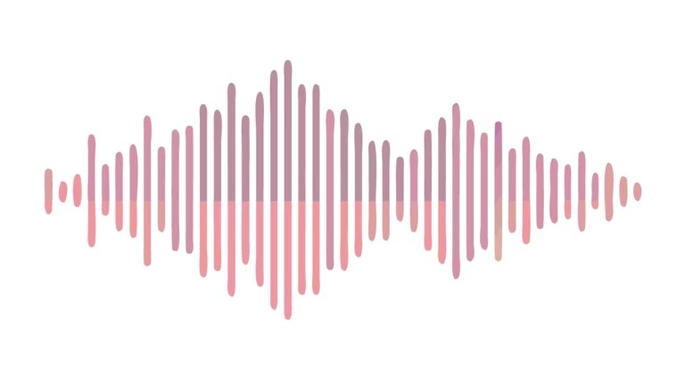 Pink and Purple Sound Wave Visualizer Graphic, vector design Generative AI