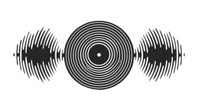 Spiral Circles Abstract Sound Wave Graphic, vector design Generative AI