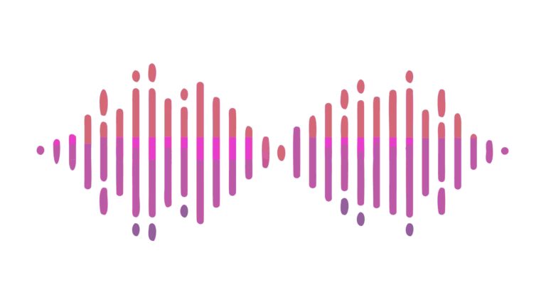 Pink and Purple Abstract Sound Wave Pulse, vector design Generative AI