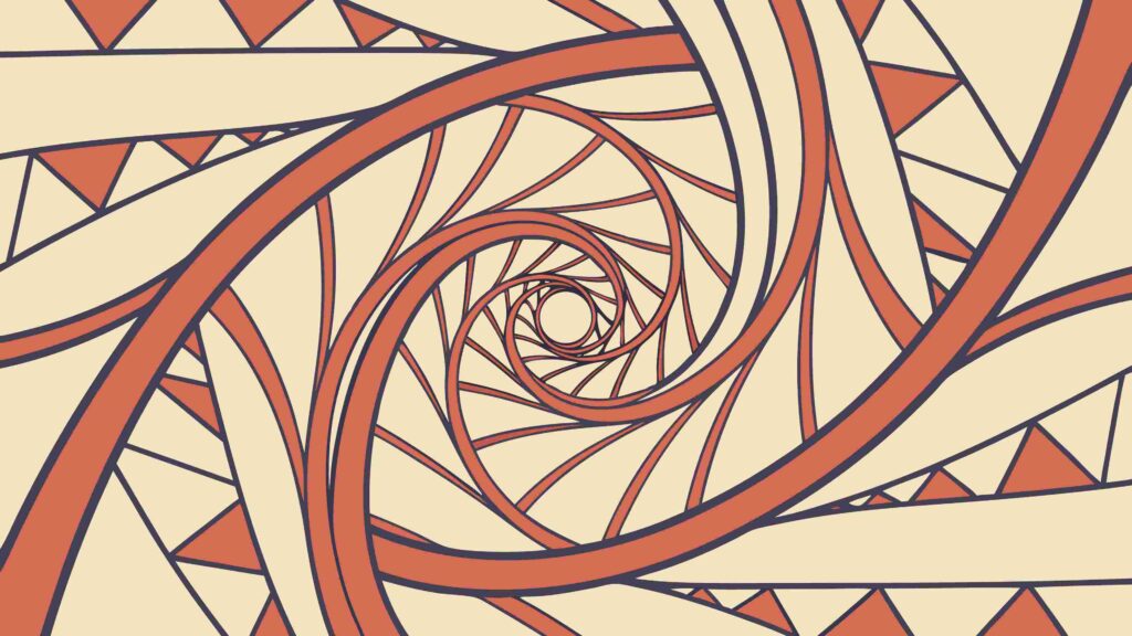 Abstract Geometric Spiral Pattern Design, vector design Generative AI