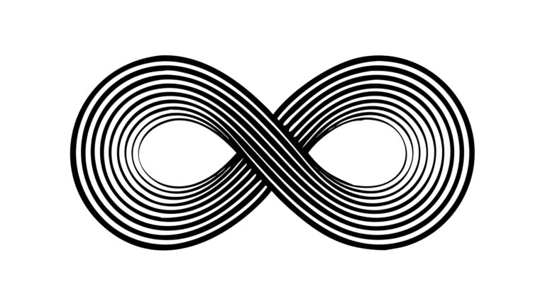 Elegant Black Infinity Symbol Abstract Design, vector design Generative AI