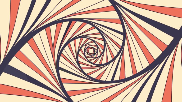 Retro Optical Illusion Spiral Abstract Art, vector design Generative AI