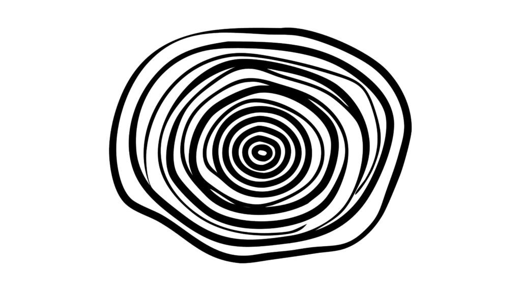 Abstract Irregular Spiral Pattern Graphic, vector design Generative AI