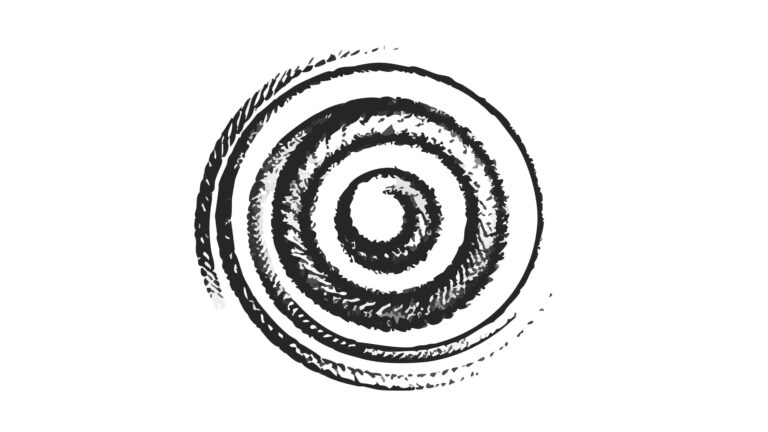 Hand-Drawn Textured Spiral Abstract Graphic, vector design Generative AI