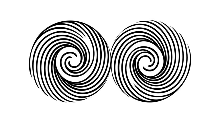 Interlocking Spiral Shapes Abstract Graphic, vector design Generative AI