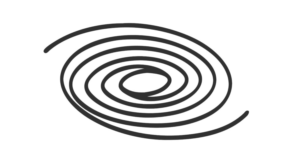 Minimalist Abstract Spiral Line Drawing, vector design Generative AI