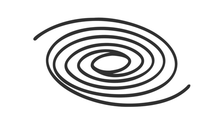 Minimalist Abstract Spiral Line Drawing, vector design Generative AI