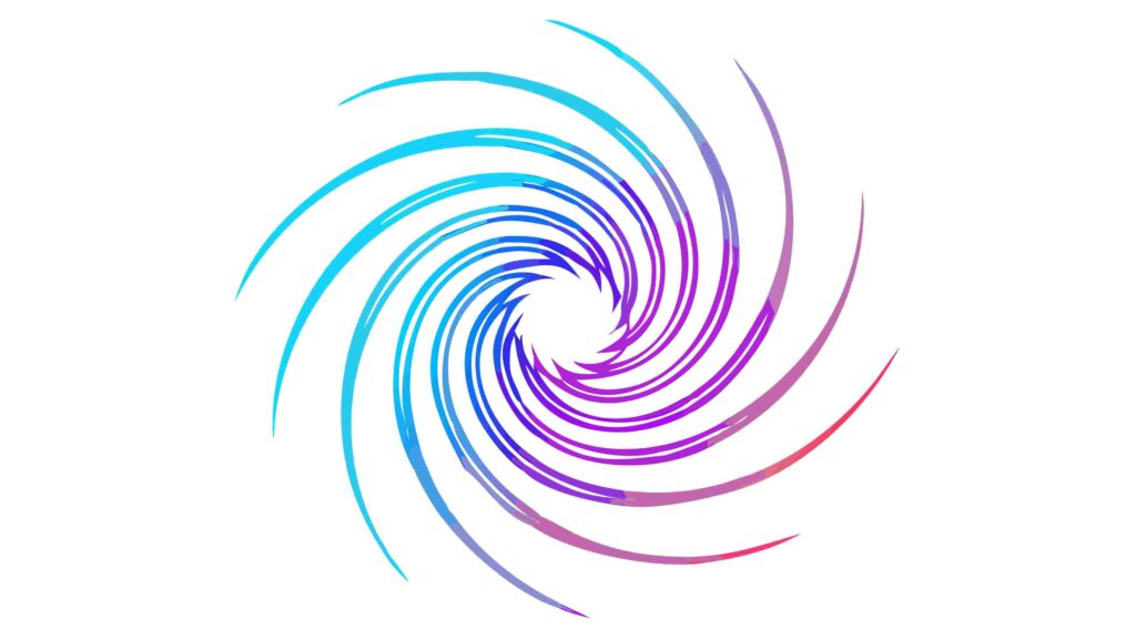 Vibrant Abstract Spiral with Flowing Elements, vector design Generative AI