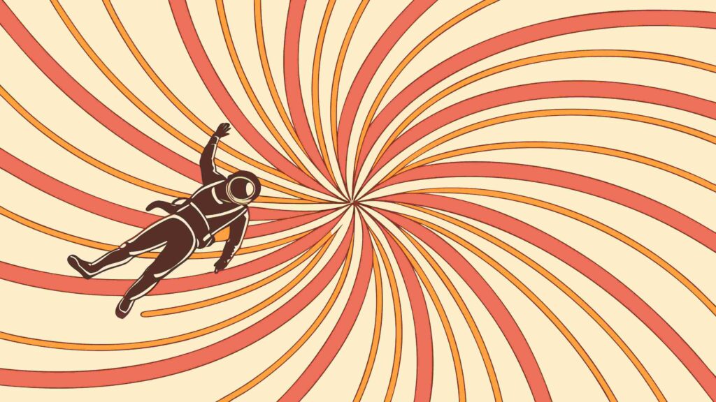 Retro Sunburst Swirl Background Design, vector design Generative AI