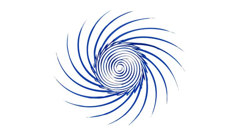 Abstract Blue Spiral Dynamic Graphic, vector design Generative AI