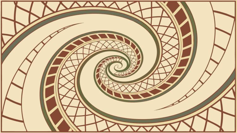 Wavy Spiral Geometric Pattern Abstract Background, vector design Generative AI