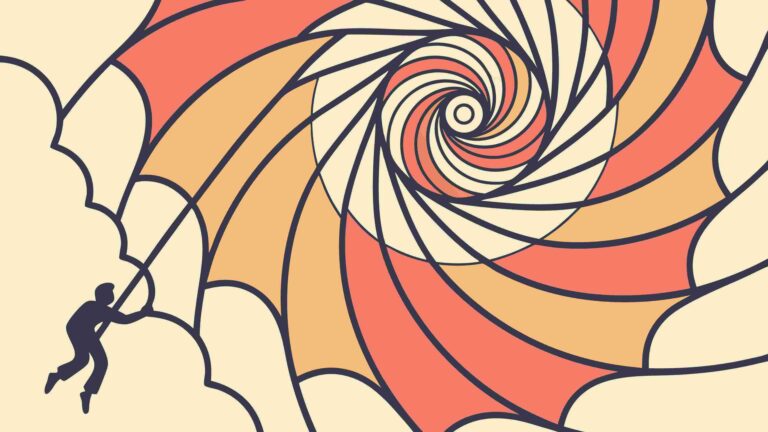 Abstract Swirl Design with Dynamic Geometric Shapes, vector design Generative AI
