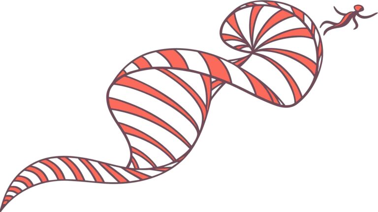 Flowing Abstract Striped Ribbon Spiral Vector Art, vector design Generative AI