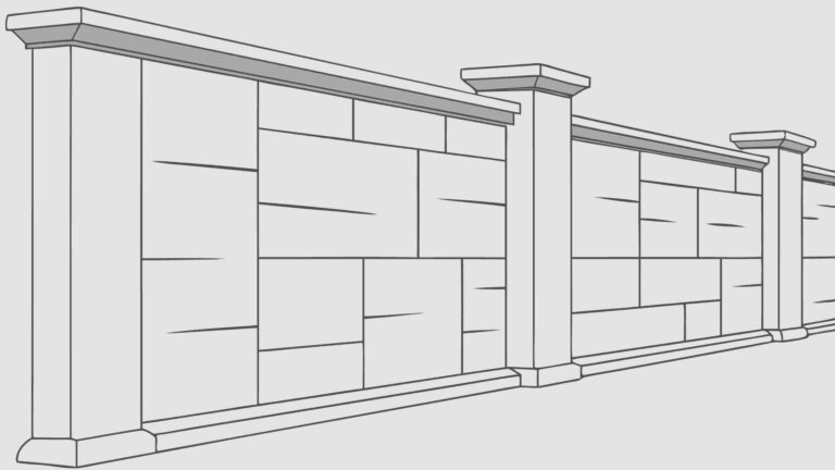 Minimalist Urban Wall Border with Modern Architecture Lines, vector design Generative AI